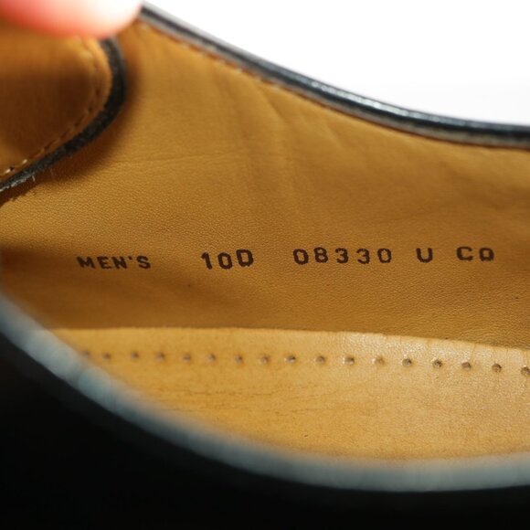 Cole Haan Mens Caldwell Oxford Size 10 D Black Leather Cap Toe Derby Dress Shoes